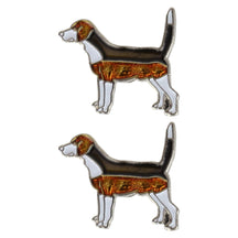 Armycrew Metallic Beagle Dog Badge Lapel Pins 2 Pack Set