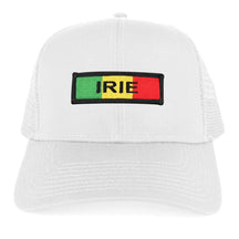 Irie Green Yellow Red Embroidered Iron on Patch Adjustable Trucker Mesh Cap