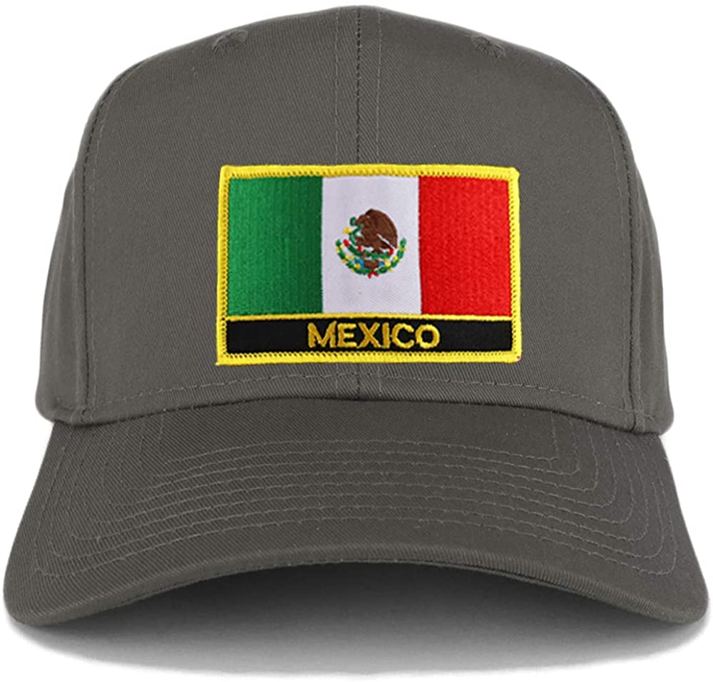Armycrew Mexico Flag Oversized XXL Structured High Profile Baseball Cap