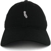 Armycrew Small California Map Embroidered Washed Cotton Soft Crown Adjustable Dad Hat