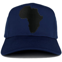 Solid Black Africa Map Embroidered Iron on Patch Adjustable Baseball Cap