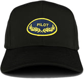 Armycrew Pilot Oak Leaf Oval Embroidered Patch Snapback Baseball Cap