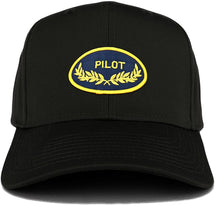 Armycrew Pilot Oak Leaf Oval Embroidered Patch Snapback Baseball Cap