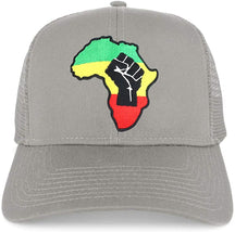 Armycrew RGY Fist Africa Map Patch Structured Trucker Mesh Cap