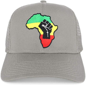 Armycrew RGY Fist Africa Map Patch Structured Trucker Mesh Cap