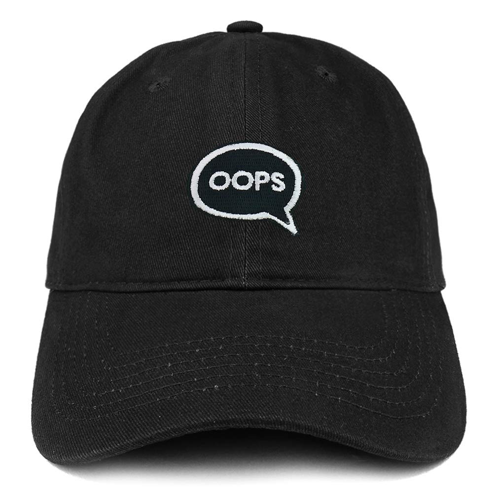 Armycrew Oops Embroidered Patch Brushed Cotton Unstructured Baseball C