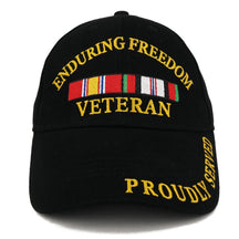 Armycrew Enduring Freedom War Veteran Ribbon Embroidered Structured Baseball Cap