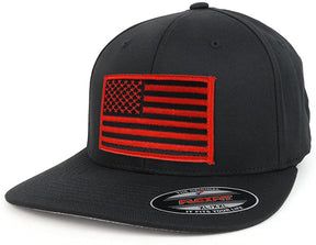 Armycrew XXL USA American Flag Embroidered Iron On Patch Flexfit Cap