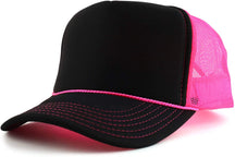 Armycrew High Crown Foam Front Neon Mesh Back Trucker Cap