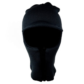 One Hole Zip Up Winter Ski Mask with Front Visor