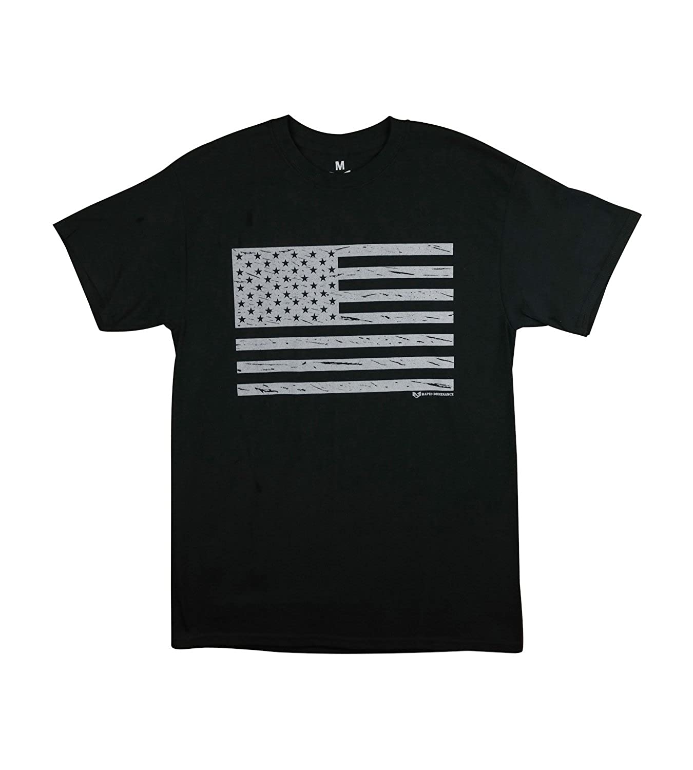 Armycrew Distressed Patriotic USA American Flag Printed 100% Cotton T Shirt