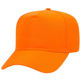 Armycrew 5 Panel Neon Color Polyester Twill Structured Baseball Cap - NEON Orange