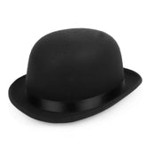 Armycrew 4.5 Inch High Deluxe Felt Derby Bowler Hat with Precurved Bill