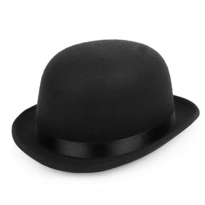 Armycrew 4.5 Inch High Deluxe Felt Derby Bowler Hat with Precurved Bill