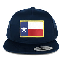 Flexfit 5 Panel Texas State Flag Embroidered Iron on Patch Snapback Mesh Back Cap