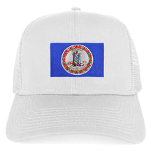 Armycrew New Virginia Home State Flag Embroidered Patch Mesh Trucker Cap