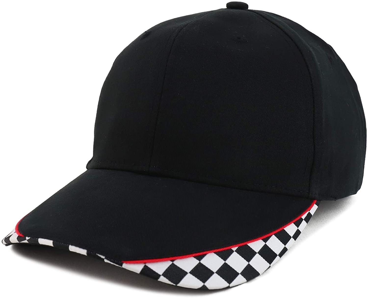 Armycrew Racing Flag Designed Bill Structured Baseball Cap