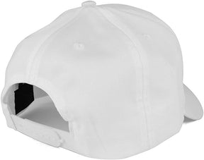 USA American Flag Logo Embroidered Iron On Patch Snap Back Cap - White