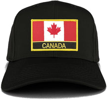 Canada Flag with Text Embroidered Iron on Patch Adjustable Baseball Cap