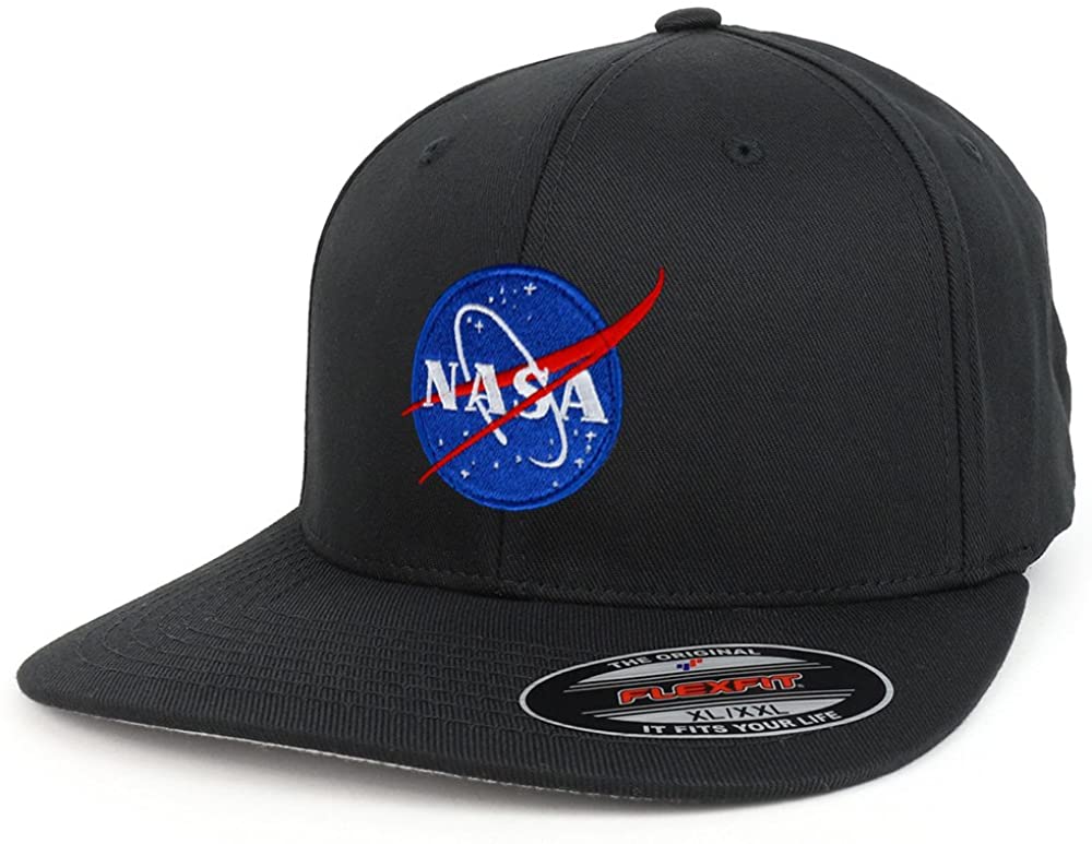 Armycrew XXL Big Size NASA Insignia Small Logo Iron On Patch Flexfit Cap