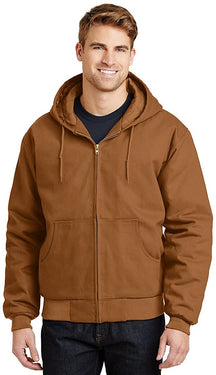 Cotton Duck Cloth Warm Work Jacket with Hoodie