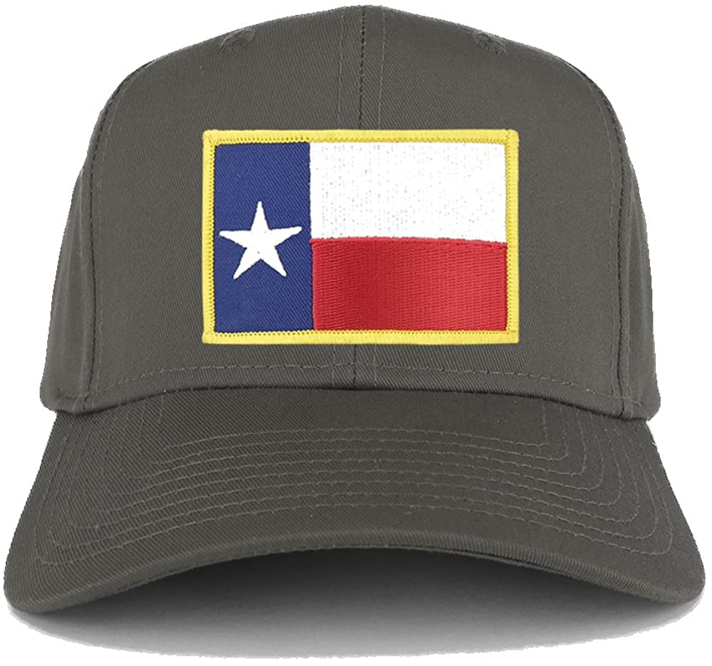 Texas State Flag Embroidered Iron on Patch Adjustable Snapback Baseball Cap
