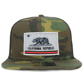 Armycrew California Thin Red Line Flag Patch Structured Camo Trucker Cap