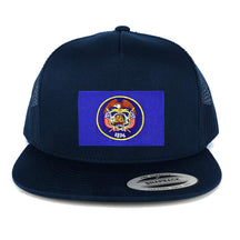 Armycrew New Utah State Flag Patch 5 Panel Flatbill Snapback Mesh Cap