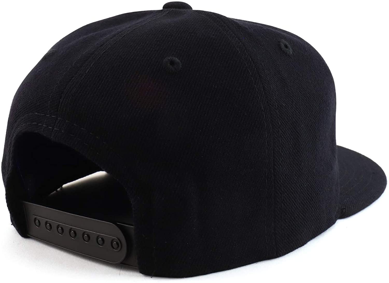 DECKY City Name Old English Embroidered Flat Bill Snapback Cap - Black - Compton