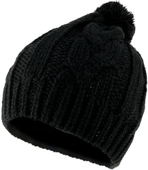 Armycrew 3 Button Winter Knitted Beanie Hat with Pom Pom