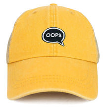 Armycrew Oops Patch Washed Pigment Dyed Soft Trucker Baseball Cap