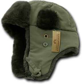 Winter Aviator Army Trooper Hat - Olive