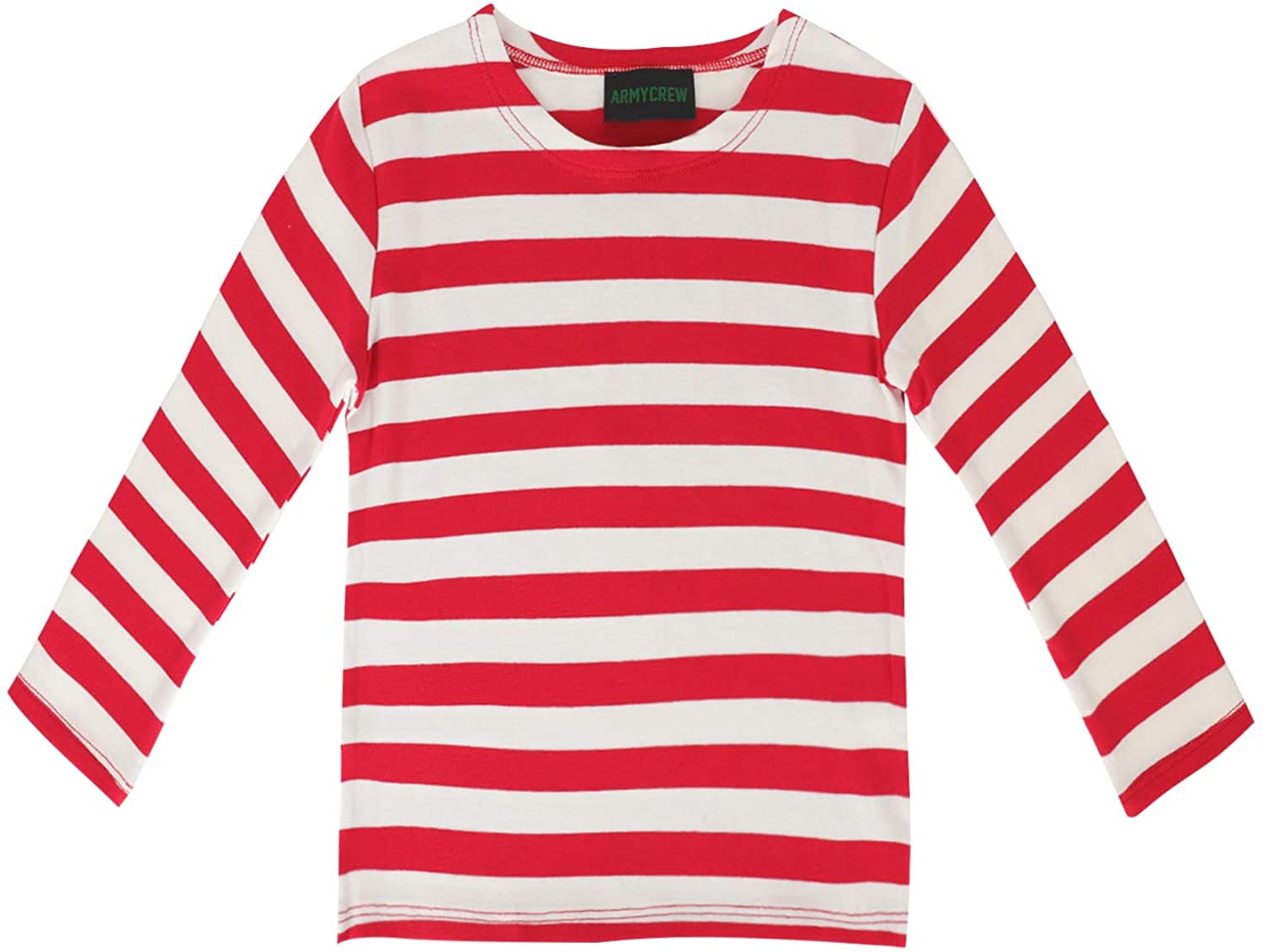 Armycrew Kids Red White Stripe Cotton Shirt