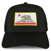 Armycrew XXL Oversize California Flag Iron On Patch Mesh Back Trucker Baseball Cap