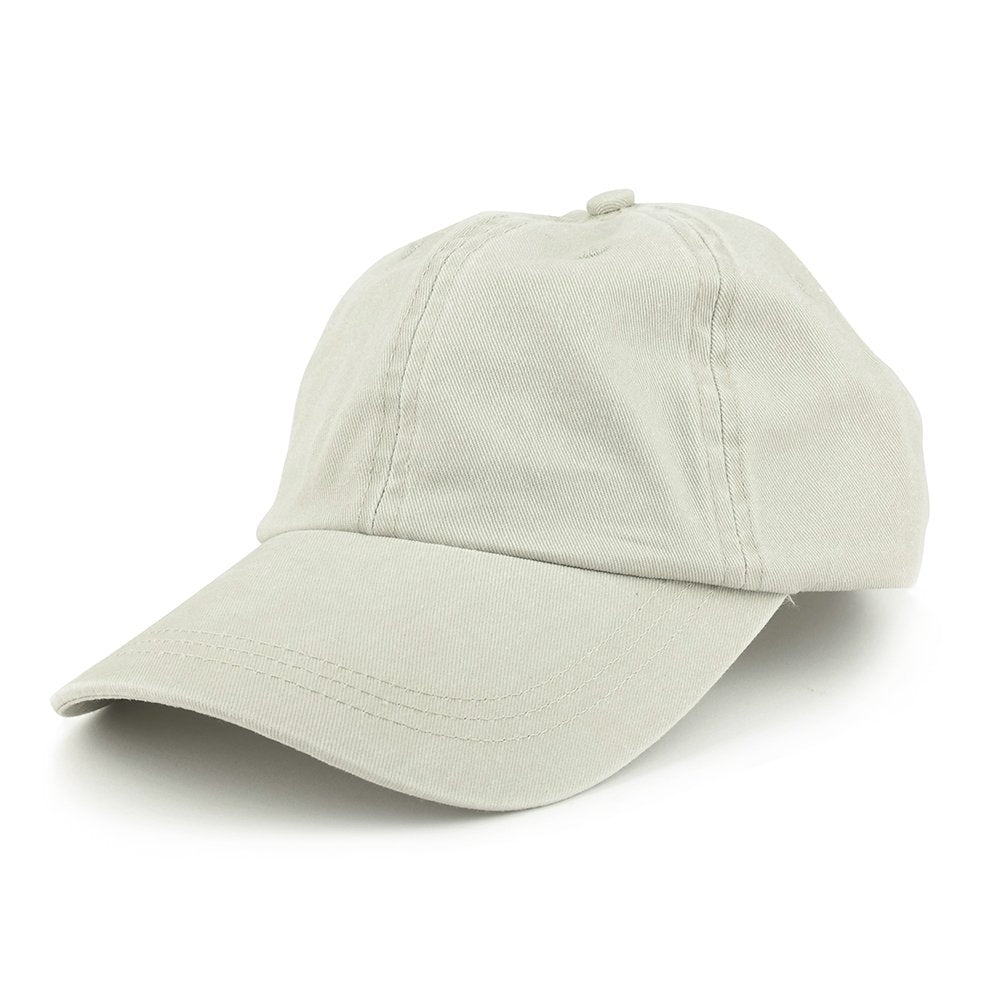 Armycrew Low Profile Plain Washed Pigment Dyed 100% Cotton Twill Dad Cap - Beige
