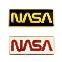 Official Licensed Metallic NASA Worm Logo Pin - 2 Pack