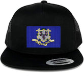 Armycrew Oversize XXL New Connecticut State Flag Patch 5 Panel Snapback Mesh Cap