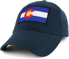 Armycrew Colorado State Flag Embroidered Tactical Patch with Adjustable Operator Cap - Black