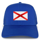 Armycrew New Alabama Home State Flag Embroidered Patch Mesh Trucker Cap - Royal
