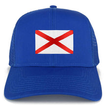 Armycrew New Alabama Home State Flag Embroidered Patch Mesh Trucker Cap - Royal