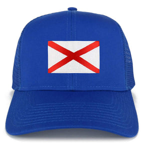Armycrew New Alabama Home State Flag Embroidered Patch Mesh Trucker Cap - Royal