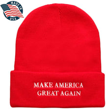 Armycrew Made in USA, Donald Trump Make America Great Again Embroidered Cuff Folded Beanie