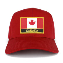 Canada Flag with Text Embroidered Iron on Patch Adjustable Baseball Cap