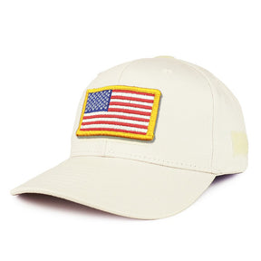 Armycrew USA Yellow Flag Tactical Patch Structured Operator Baseball Cap