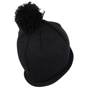 Armycrew Winter Solid Color Roll Up Knit Beanie Hat with Pom Pom