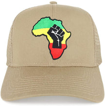 Armycrew RGY Fist Africa Map Patch Structured Trucker Mesh Cap