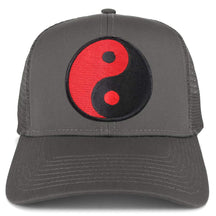 Armycrew Red Yin Yang Patch Structured Mesh Trucker Cap