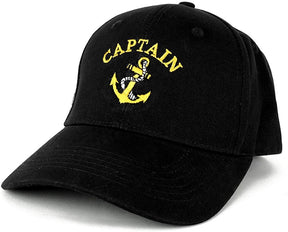 Captain Anchor Embroidered Deluxe 100% Cotton Cap