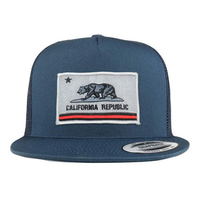 Armycrew 5 Panel California Thin Red Line Flag Patch Flatbill Mesh Cap