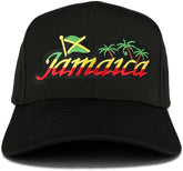 RGY Rasta Jamaica Text Island Palm Tree Iron on Patch Ajustable Baseball Cap